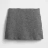 Mini gonna-pantaloncino a spina di pesce