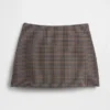 Mini gonna-pantaloncino a spina di pesce