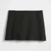 Mini gonna-pantaloncino a vita bassa in misto lino