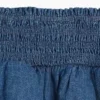 Mini gonna-pantaloncino in denim per bambini con smock