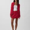 Mini gonna-pantaloncino in maglia a trecce 100% cotone