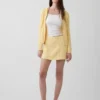 Mini gonna-pantaloncino in maglia a trecce 100% cotone