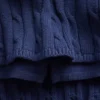 Mini gonna-pantaloncino in maglia a trecce 100% cotone