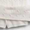 Mini gonna-pantaloncino in maglia a trecce 100% cotone