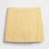 Mini gonna-pantaloncino in maglia a trecce 100% cotone