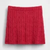 Mini gonna-pantaloncino in maglia a trecce 100% cotone