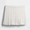Mini gonna-pantaloncino in maglia a trecce 100% cotone