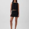 Mini gonna-pantaloncino in misto lino