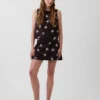 Mini gonna-pantaloncino in misto lino