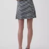 Mini gonna-pantaloncino in misto lino
