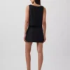 Mini gonna-pantaloncino in misto lino