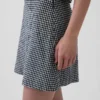 Mini gonna-pantaloncino in misto lino