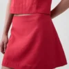 Mini gonna-pantaloncino in misto lino