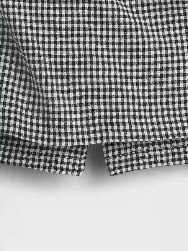 Mini gonna-pantaloncino in misto lino