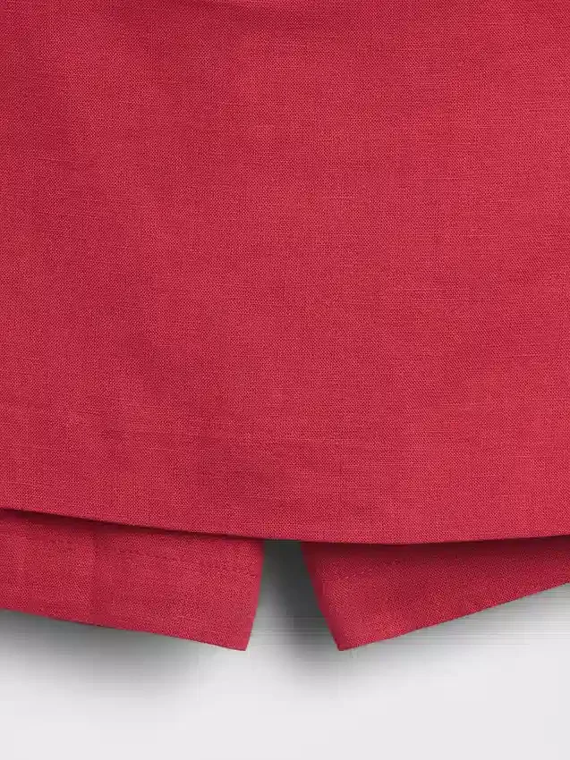 Mini gonna-pantaloncino in misto lino