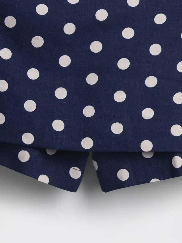 Mini gonna-pantaloncino in misto lino