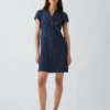 Miniabito a camicia con vita impero