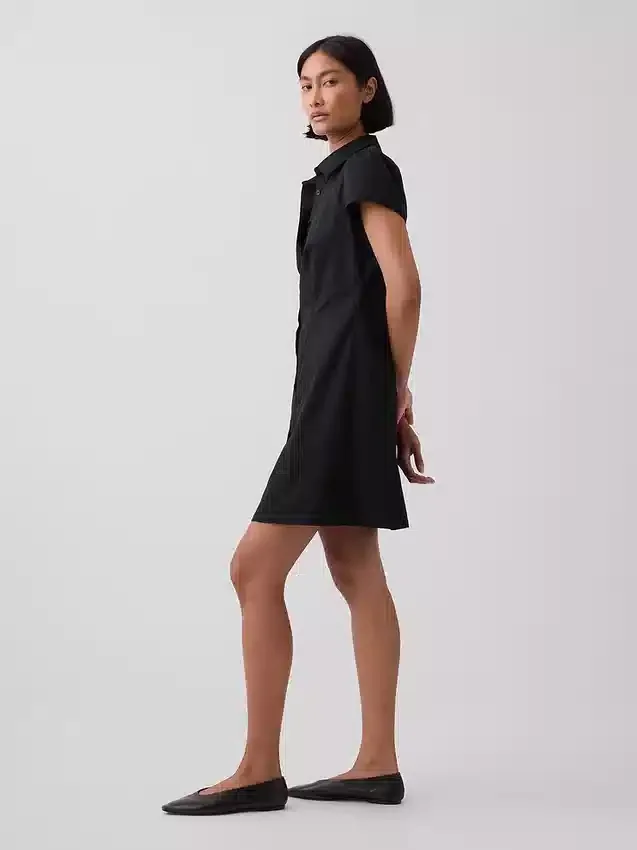 Miniabito a camicia con vita impero