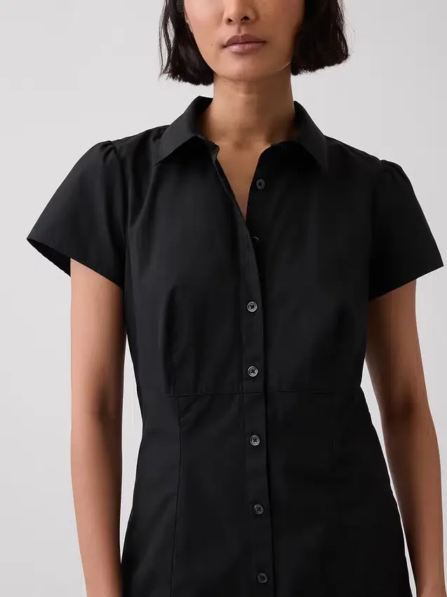 Miniabito a camicia con vita impero