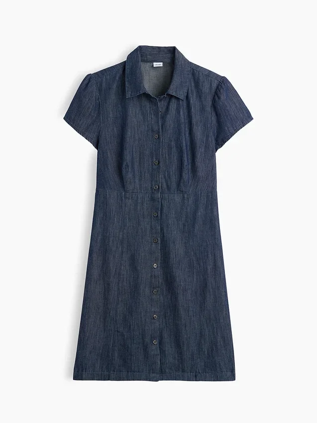 Miniabito a camicia con vita impero