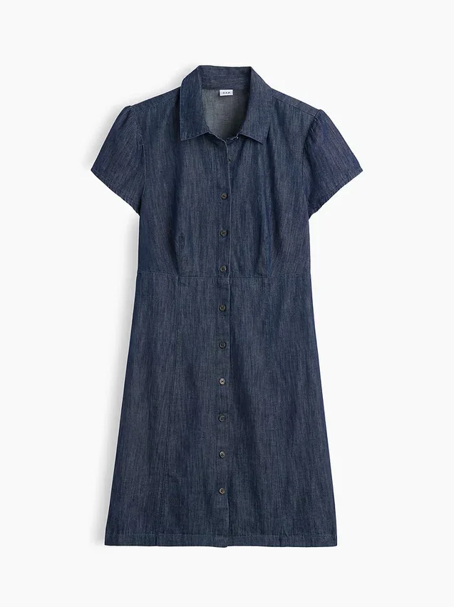 Miniabito a camicia con vita impero