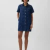 Miniabito a camicia in denim morbidissimo