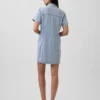 Miniabito a camicia in denim morbidissimo