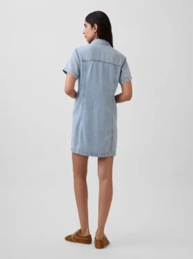 Miniabito a camicia in denim morbidissimo