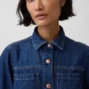 Miniabito a camicia in denim morbidissimo