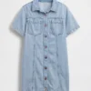 Miniabito a camicia in denim morbidissimo