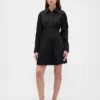 Miniabito a camicia plissettato