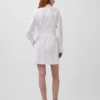 Miniabito a camicia plissettato