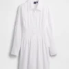 Miniabito a camicia plissettato