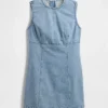 Miniabito a tubino in denim