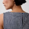 Miniabito dritto in denim a quadretti