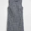 Miniabito dritto in denim a quadretti