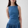 Miniabito in denim a vita bassa