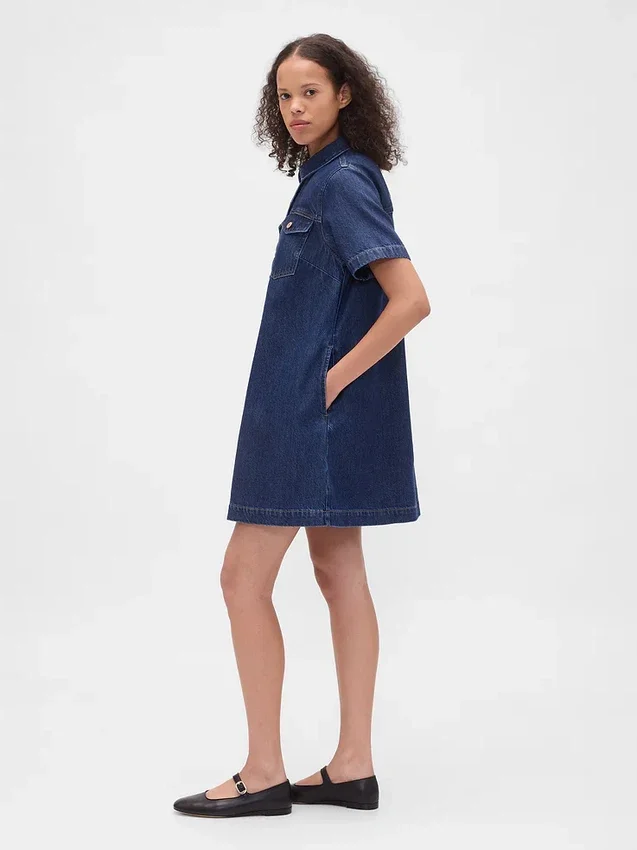 Miniabito in denim ultra morbido
