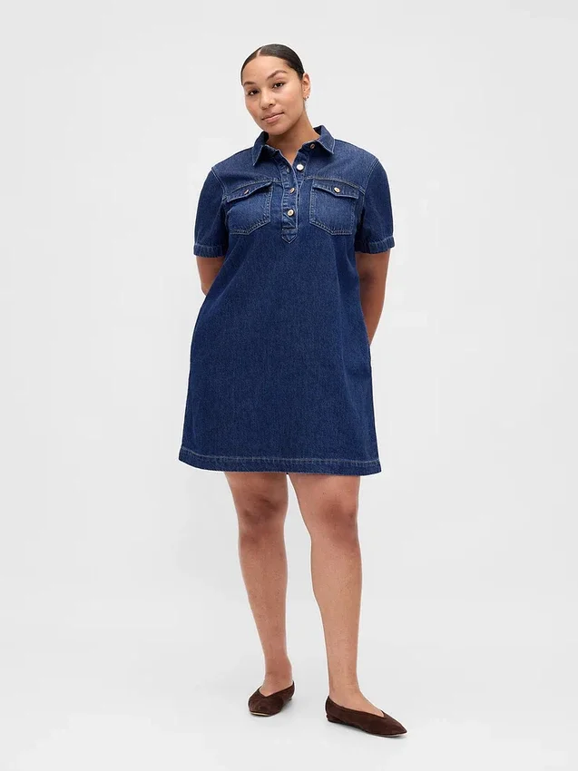 Miniabito in denim ultra morbido