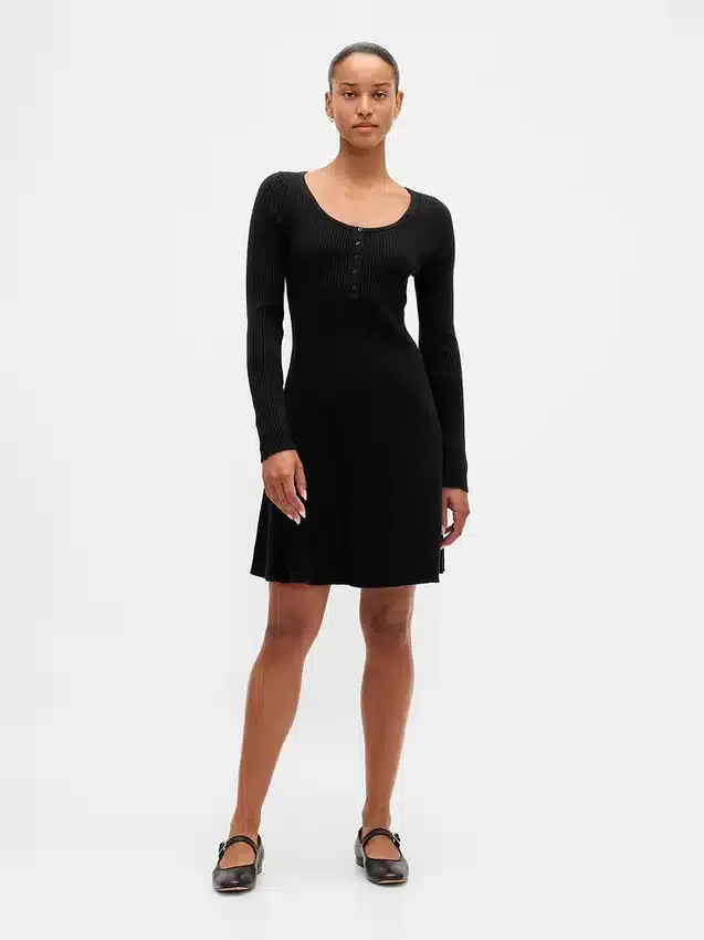 Miniabito in maglia a costine CashSoft