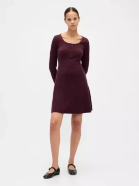 Miniabito in maglia a costine CashSoft