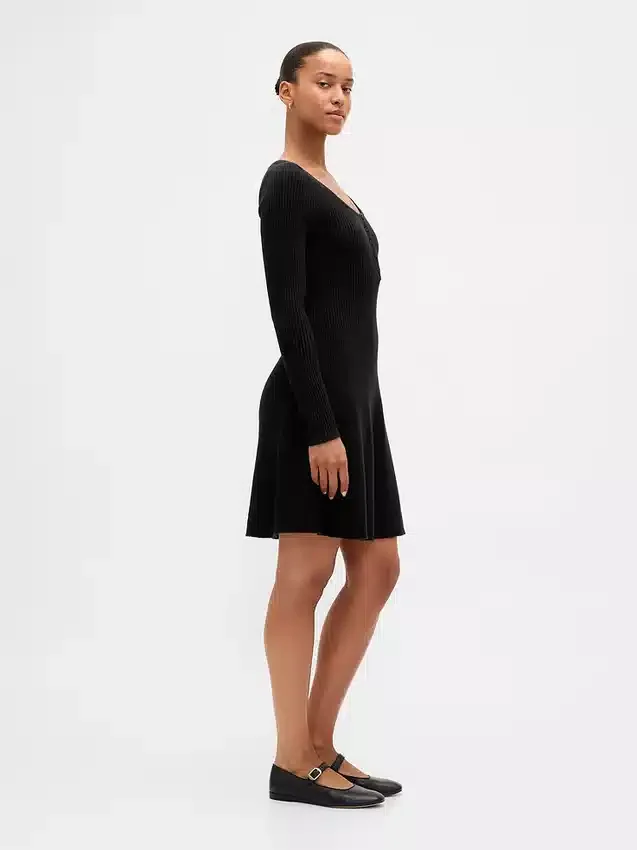 Miniabito in maglia a costine CashSoft