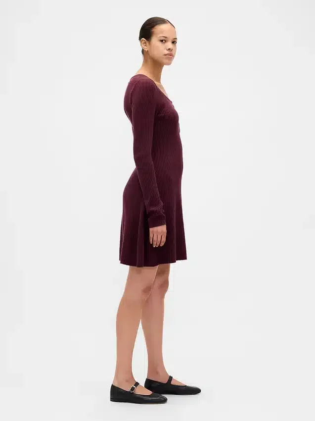 Miniabito in maglia a costine CashSoft