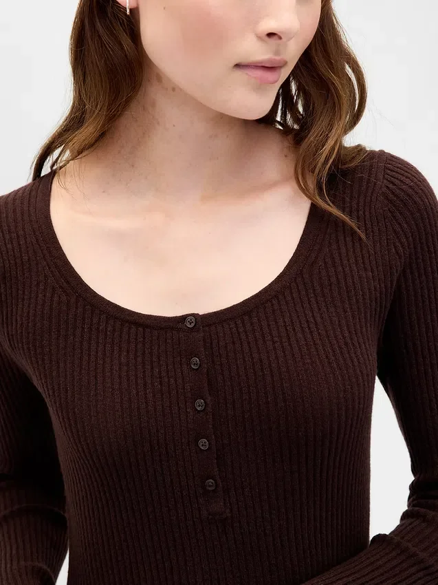 Miniabito in maglia a costine CashSoft