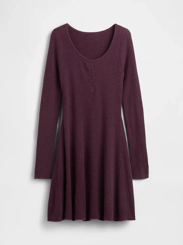 Miniabito in maglia a costine CashSoft