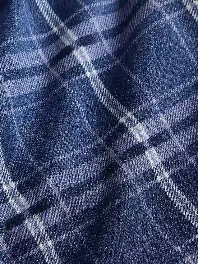 Minigonna in denim a quadri