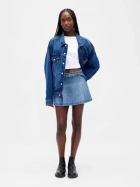 Minigonna in denim con cintura