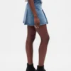 Minigonna in denim con cintura