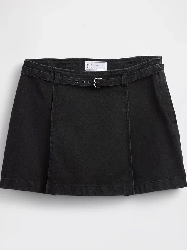 Minigonna in denim con cintura