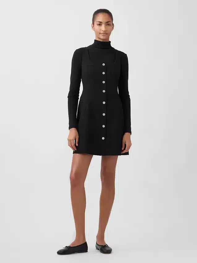 Minivestito con cuciture bistretch